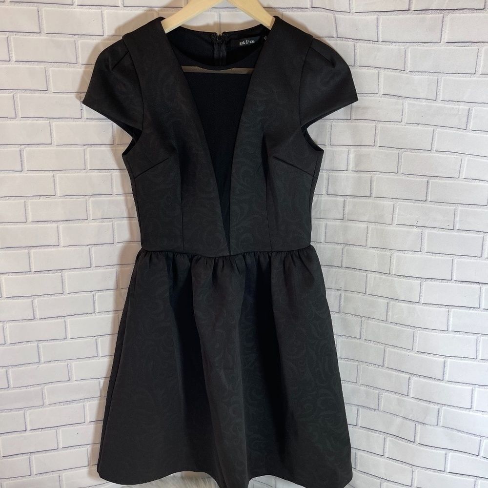 Ark & Co. Black Cap Sleeve Fit &‎ Flare Dre…